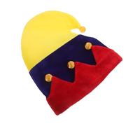 GALPADA Carnival Clown Hat Multi-color Cartoon Accessory For Adults Funny Halloween Cosplay Role Play Costume Headwear For Circus And Party Performances