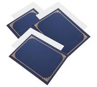 GALPADA Cartelline Porta Certificati in Navy Set da 3 Certificati con Design Classico, Resistente Diplomi e Adatto alla Maggior Parte dei Certificati e Diplomi