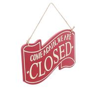 GALPADA Cartello Porta in Legno Bifacciale Aperto Chiuso Decorazione Vintage per Negozi e Caffetterie Cartello Decorativo Resistente per Comunicare lo stato Dell’Attività e Creare