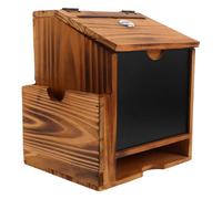 GALPADA Cassetta dei Suggerimenti con Lucchetto in Legno Massello Contenitore per Donazioni e Raccolta Fondi da Parete Cassetta Postale Rustica Compatta per Ufficio e Comunità 20X17X23