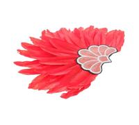 GALPADA Cerchietto Carnevale Donna Piume Rosse, Design Unico e Resistente alla Deformazione, Accessorio Comodo per Feste e Varie Occasioni