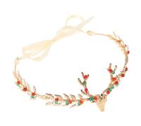 GALPADA Cerchietto Chioma Donna Natale Corna di Renna in Lega e Cristalli, Accessorio Natalizio Elegante e Versatile per Feste e Occasioni Varie