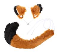 GALPADA Cerchietto Orecchie di Volpe in Peluche e Coda Decorativa per Feste e Foto, Accessorio per Chioma Bambina Adorabile e Originale