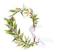 GALPADA Cerchietto Vintage Verde a Forma di Foglia in Plastica, Comodo e Facile da Indossare, Accessorio Raffinato per Party e Matrimonio dallo Stile Unico