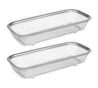 GALPADA Cestello Portaposate in Acciaio Resistente Alte Temperature Piccolo Cestello Portaoggetti Per Lavastoviglie Antiruggine Per Utensili Da Forno Set Da 2 Pezzi Per Uso Domestico