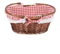 GALPADA Cestino da Picnic Intrecciato a Mano con Manico Resistente, Portaoggetti e Portafrutta, Grande Cestino in Vimini per Esterni e Casa, Design Naturale e Portatile per Picnic