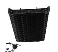 GALPADA Cestino in Finto Rattan per Bicicletta Anteriore Staccabile Resistente AI Graffi per Uscite Informali Nero