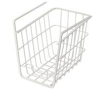 GALPADA Cestino Portaoggetti Rettangolare in Filo Ferro Bianco Organizer Da Appendere Per Cucina e Bagno Scaffale Divisorio Durevole 1 Pezzo