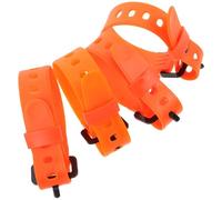 GALPADA Cinghie da Sci con Elasticità Mantenuta Arancione Regolabili in TPU 4 Pezzi 30cm, Resistenti al Freddo per Avventure sulla Neve e Snowboard per Avventure sulla Neve e Snowboard