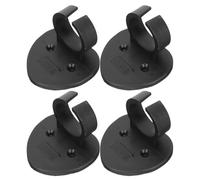 GALPADA Clip Adesiva per Microfono a Forma di Cuore Nera 4 Pezzi in Abs Leggera e Resistente per Supporto Microfono Fermo e Stabile