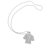 GALPADA Collana Accessori Calcio Resistente e Stilosa Ciondolo 7 in Lega di Zinco Argento per Ragazzi e Ragazze per Festa Calcio Decor e Fan