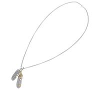 GALPADA Collana da Uomo Ciondolo a Forma di Piuma in Lega Retrò Pendente a Pennacchio Vintage Gioiello Regalo per Compleanni e Festa del Papà Accessorio Moda Maschile Resistente e