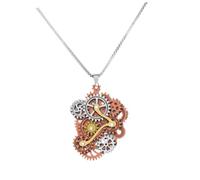 GALPADA Collana Gear Pendant Steampunk Unisex in Inossidabile Gioiello Punk Dettagliato per Donna e Uomo Accessorio Vintage Hip Hop per Ogni Occasione