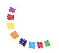 GALPADA Colorate Bandierine in Tessuto Non Tessuto Day Of The Dead Ghirlanda Quadrata Sospesa per Feste Messicane Addobbi Unici per Carnevale Compleanni e Matrimoni