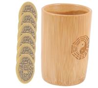 GALPADA con Secchio Bamboo e Monete Rame Fortuna e Feng Shui Strumenti Divinatori per e