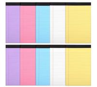 GALPADA Confezione da 10 Dot Grid Notebook A5 50 Fogli Colorati, Carta Facile da Strappare per Appunti di Lavoro e Creatività On-the-go