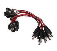 GALPADA Connettore Cc Batteria 9v Morsetti a Scatto, Supporto Plastica Tipo, Set 10 Pezzi per Riparazione e Alimentazione Dispositivi Elettronici