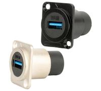 GALPADA Connettore Femmina USB 3.0 per Montaggio a Pannello, Accoppiatore Passante USB Resistente ai Graffi, Giunto di Prolunga Femmina per Apparecchiature Industriali, Installazione