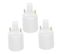 GALPADA Convertitore Lampadina a Vite Materiale Rame Nichelato e Pbt Ignifugo Adattatore Lampada 3 Pezzi G24d a E27 Compatibile Lampadine Led per Casa e Ufficio