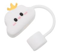 GALPADA Coperchio Cannuccia in Silicone a Nuvola 10mm Bianco | Copertura Riutilizzabile, per Tumbler e Beccucci, Forma Decorativa, Stile Bianco