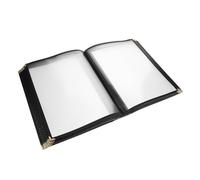 GALPADA Copertina Trasparente per Menu in PVC Protettore Portamenu Resistente e per Ristoranti Cartella Display Prezzi Pagine Sostituibili per Aggiornare Ricette e Ordini