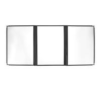 GALPADA Copertina Trasparente per Raccoglitore Menu in Pvc, Portamenu Resistente 3 Pagine 6 Facciate, Cartella per Ristoranti e Uso Cucina, Design Angoli Arrotondati e Facile da Pulire
