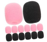 GALPADA Copertura Protettiva Per Microfono in Schiuma 30 Pezzi, Parabrezza Antivento 30*22*8 Mm, Set Mix Colore Rosa e Nero, Accessori Per Cuffie Microfono, Per Uso Professionale e Public Speaking