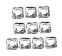 GALPADA Coperture Per Fornelli Gas e Rivestimenti in Alluminio Quadrati 10 Pezzi, Schermi Antispruzzo Resistenti Al Calore e All’olio, Riutilizzabili Per Piani Cottura a Gas Doméstici