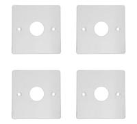 GALPADA Copri Interruttore Luce 8,6x8,6cm in Acciaio Inox Argento 4 Pezzi 1-gang Facile Installazione per Ristrutturazioni e Nuove Costruzioni
