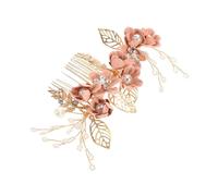 GALPADA copricapo da sposa pettini decorativi per Nozze arredamento della sposa fascinatori accessori per da sposa per le spose pettine per per ragazze Metallo rosa