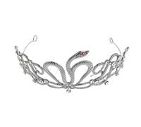 GALPADA Copricapo Forma di Serpente Egiziano per Sposa Strass Corona da Sposa Vintage in Lega e Plastica Fascia da Capelli Elegante per Matrimoni e Feste di Compleanno