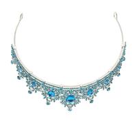 GALPADA Corona Barocca Vintage con Cristalli Tiara da Sposa Leggera e Comoda Copricapo da Principessa per Matrimonio Feste e Cerimonie Accessorio Chioma Elegante Fascia