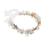 GALPADA Coroncina Di Fiori Per Bambine Con Perle Accessorio Elegante Per Compleanni e Matrimoni Fascia Leggera e Confortevole Per Occasioni Speciali