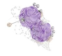 GALPADA Corsage Polso Sposa e Boutonniere Sposo Bracciale e Spilla Floreale Romantica Leggera e Confortevole per Matrimoni Addio al Nubilato e Cerimonie Design Classico Ergonomico per
