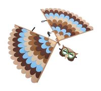 GALPADA Costume Gufo in Feltro per Maschera e Mantello, Materiale Confortevole e Resistente allo Sbiadimento, per Giochi di Ruolo e Occasioni Festive