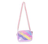 GALPADA Crossbody Purse Glitter Bag With Adjustable Strap Cute Cartoon Heart Rainbow Design Small Comfortable Shoulder Bag For Little