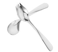 GALPADA Cucchiaio Angolato in Acciaio Resistente e Spork Per Pazienti Letto Set Di Utensili Per Assistenza Alimentare Manico Ergonomico Antiscivolo