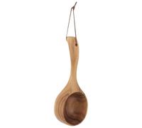 GALPADA Cucchiaio in Legno Ergonomico per Sauna e Bagno, Mestolo Pratico Marrone Design Unico e Lavorazione Eccellente per Utilizzo in Cucina e Mensa
