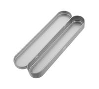 GALPADA Custodia Astuccio Portatile in Resistente per Pinzette Ciglia Raschietti Lingua e Penne Organizer Compatto per Uso Quotidiano e Outdoor Scatola in Lamiera Verniciata Opaca Argento