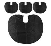 GALPADA da Parrucchiere in Poliestere Nera Oversize 4 Pezzi Grembiuli per Salone senza Maniche per Colorazione Decolorazione e Shampoo Copertura Totale per Adulti Professionisti