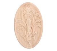 GALPADA Decorazione Intaglio in Legno Massiccio intarsio in Legno Intagliato Applique in Legno Intagliato cornici da Appendere Decalcomanie Decorative in Legno di Legno Beige