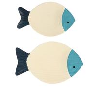 GALPADA Decorazione Murale Ornamento Rustico in Legno 2 Pezzi a Forma di Pesce per Pergola e Porta per Decorazioni Casa e Soggiorno
