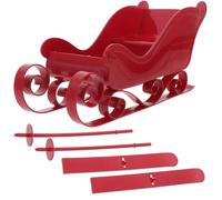 GALPADA Decorazione Natalizia Slitta Mini in Plastica Rossa, per Casa | Può Stare su Superficie Liscia, Finitura Delicata, Lavorazione Accurata, per Festa di Natale e Arredo Interno