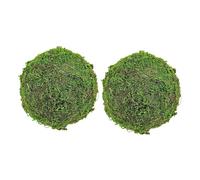 GALPADA Decorazioni Palline Muschio Finto 2 Pezzi in Schiuma e Plastica Verdi per Giardino e Casa, Centro Tavola Facile da Gestire Stile Nordico e Pastorale