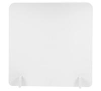 GALPADA Desk Divider Panel in PVC Bianco con Bordi Arrotondati, Schermo Protettivo per Mensa e Ristorante, Resistente e Facile da Installare