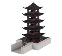 GALPADA di Edificio Architettonico a Pagoda Cinese Miniatura da Giardino Zen Decorazione per Bonsai e Acquari Statua Tradizionale Feng Shui Portafortuna per Ambienti Interni ed Esterni