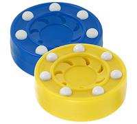 GALPADA Disco Hockey per Allenamento per e Adulti 2 Materiale ABS Durezza Alta Attrezzatura per Hockey su Ghiaccio Sport