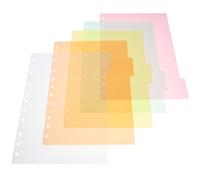 GALPADA Divisori in Plastica Colorati per Ufficio 5 Fogli, Design Creativo e Funzionale per Separare Documenti, per Ricerche e Presentazioni