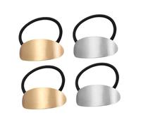 GALPADA Elastici per Chioma Donna Lucida e Materiale Metallo e Fibra 4 Pezzi Forma Ovale Design Speciale e Buona Lavorazione per Molte Occasioni