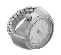 GALPADA Elegante tavolo delle dita orologio da dito alla moda guarda le donne dell'anello decorazione dell'anello di dito l'orologio suona piccoli orologi da donna quarzo Silver